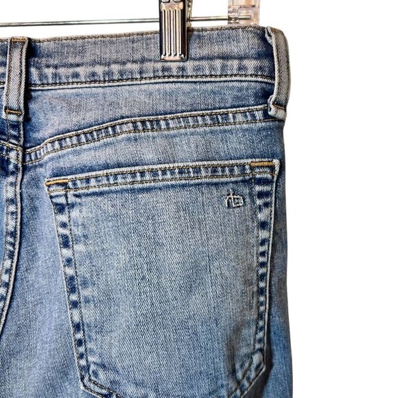 rag & bone size 26 Slim cut boyfriend Fit Mid-Rise Light Wash Denim Jeans - Picture 6 of 9